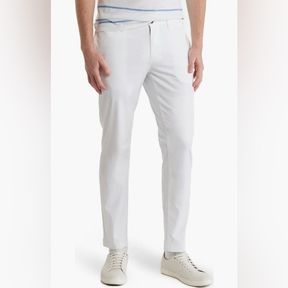 The Wallin Stretch Twill Trim Fit Chino Pants - 30x31  Men's White Pants - Picture 1 of 9
